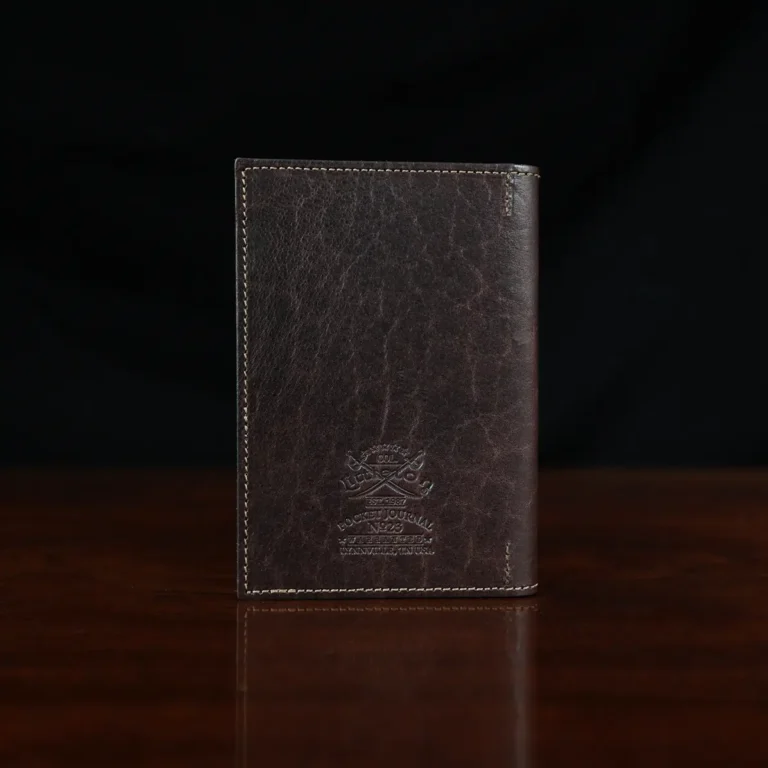 No. 23 Pocket Journal in Tobacco Buffalo - back view