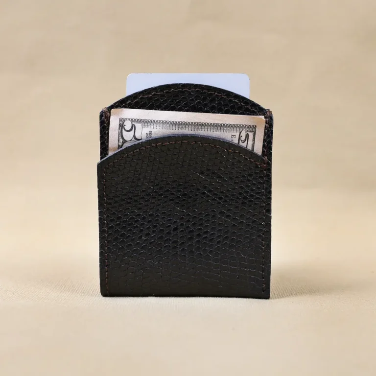 front of black lizard front pocket wallet