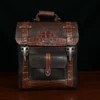 no 9 rover backpack in tobacco buffalo with American Alligator trim - id 002 - front