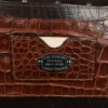 no 9 rover backpack in tobacco buffalo with American Alligator trim - id 002 - card holder