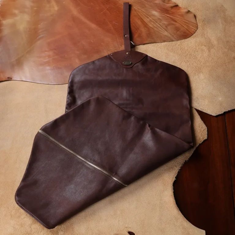 Colonel Littleton Leather Garment Bag in American Buffalo