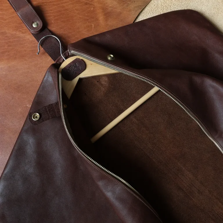 Colonel Littleton Leather Garment Bag in American Buffalo