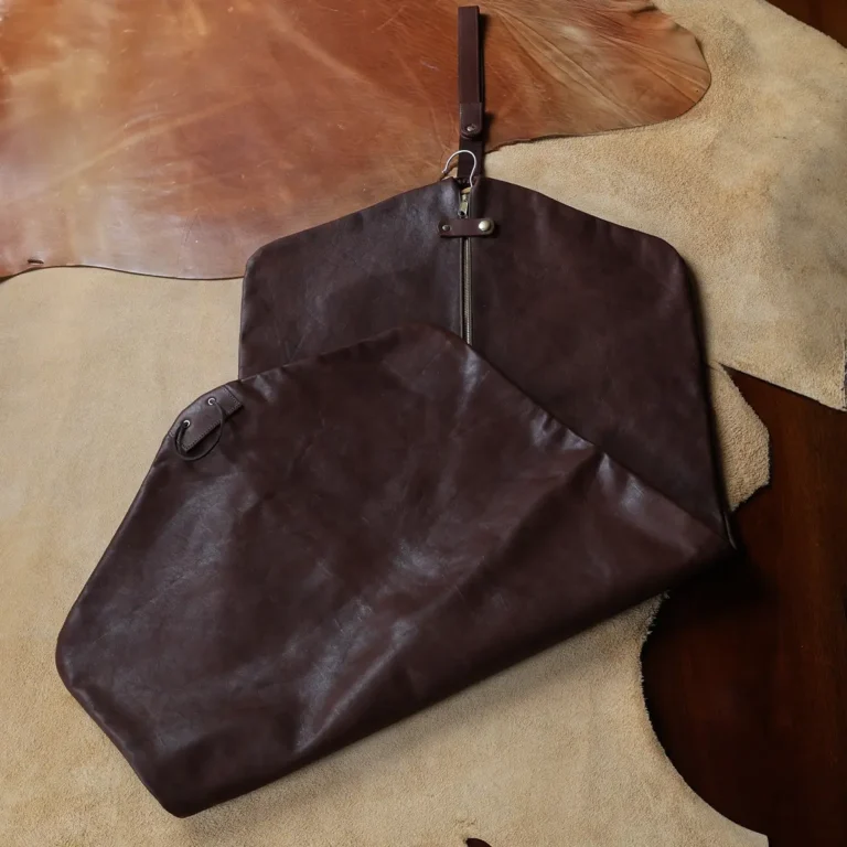 Colonel Littleton Leather Garment Bag in American Buffalo