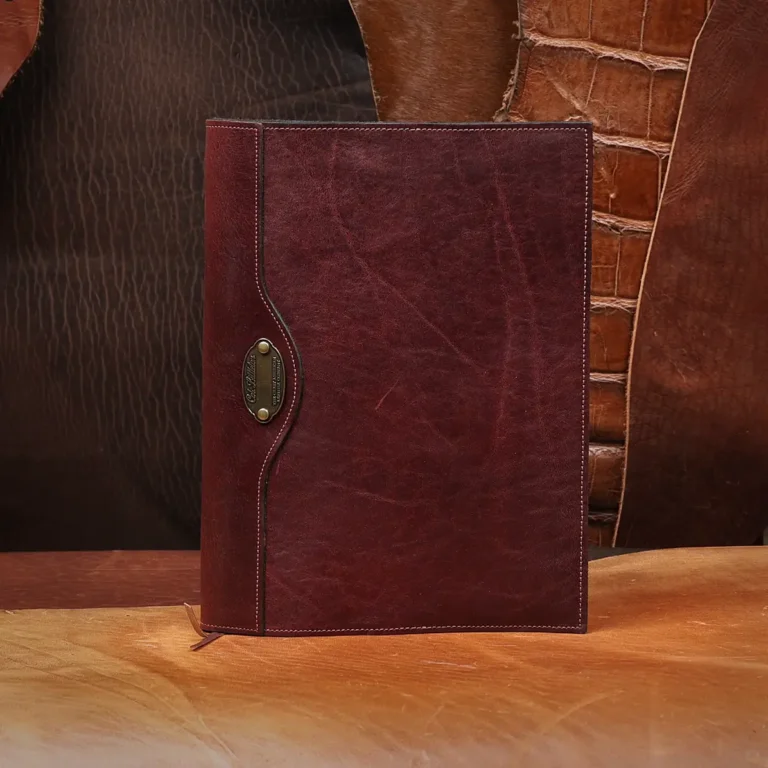 colonels private stock journal in red american steerhide